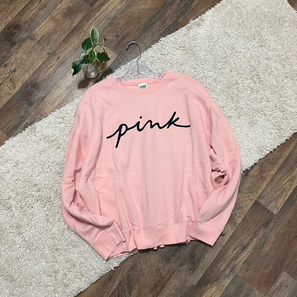 Victoria's Secret PINK Size Large Oversized Dolman Pullover Sweatshirt